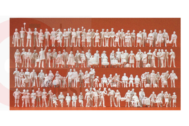 33 Figurines HO Airfix Preiser Jouef – Personnages Peints Debout Pour Train Gare