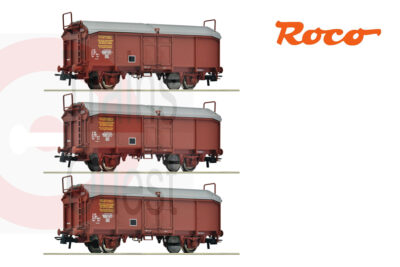 ROCO set 3 wagons à toit coulissant (réservation)