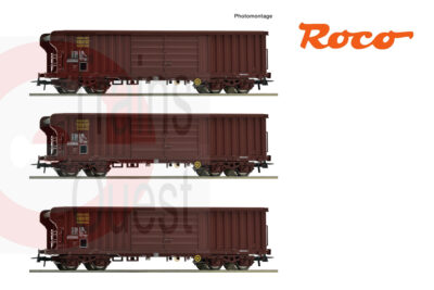 ROCO set 3 wagons à toit roulant (réservation)