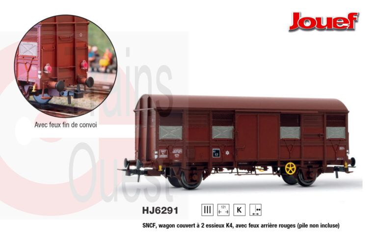 3 Wagons Couverts PLM – REE WB-907 – Échelle HO (1/87) – Ép. II