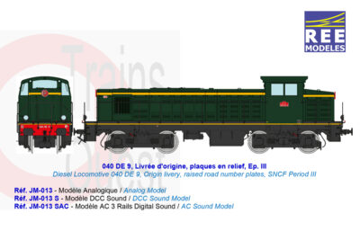 REE 040DE locomotive diesel DCC-son