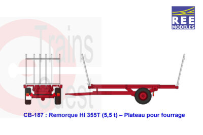REE remorque HI 355T plateau pour fourrage