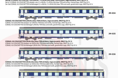 REE ACCESS voitures CORAIL VU couchettes série 1