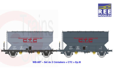 REE Set de 2 wagons céréaliers FAUVET-GIREL « CTC »